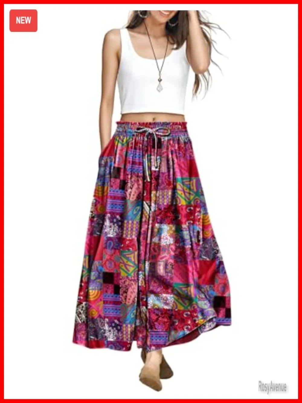High Waisted Wide Leg Cotton Palazzo Pants with Pockets